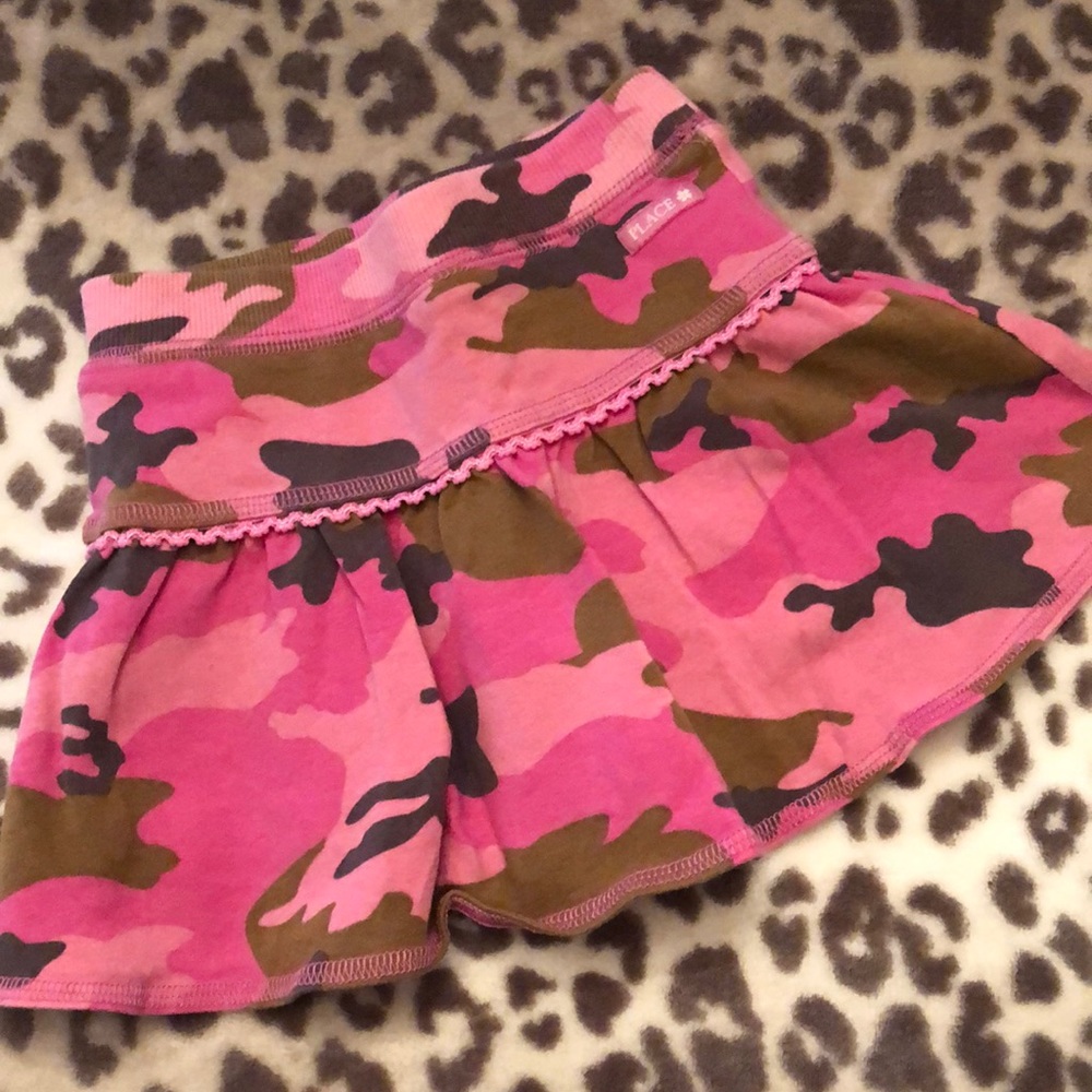 Children’s Place Pink Camo Skirt W/ Shorts 18 mos